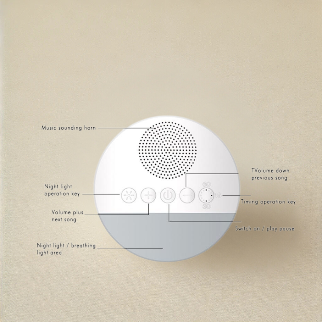 HarmonySleep – Soothing Sound & Light Machine for Peaceful Sleep